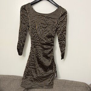 Forever 21 Black and Gold Mini Dress